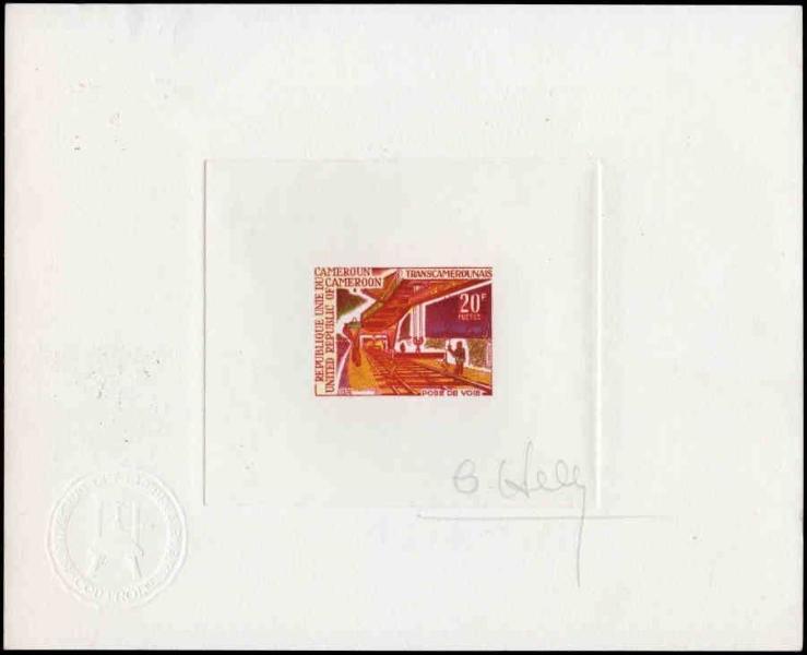 Cameroun_1974_Yvert_570-Scott_590_hand_multicolor_on_red