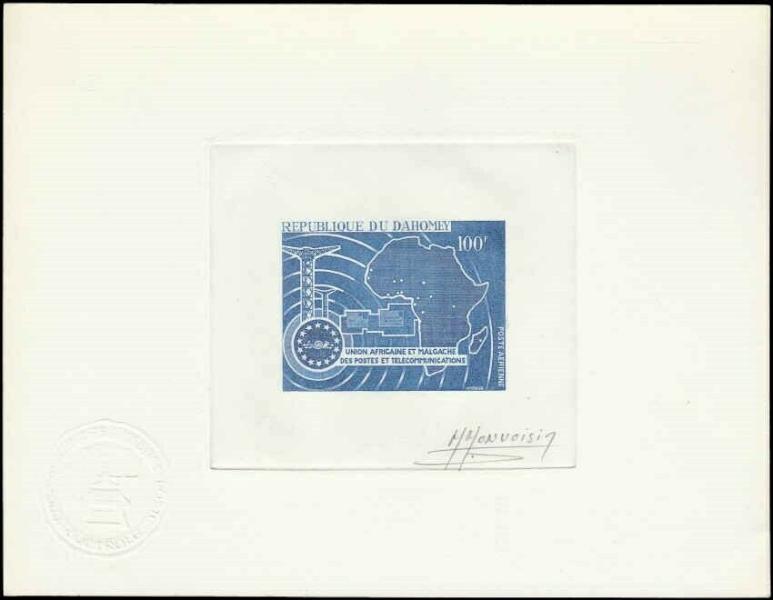 Dahomey_1967_Yvert_PA65-Scott_C61_blue