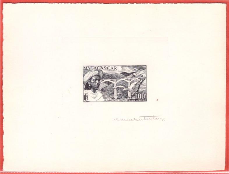 Madagascar_1954_Yvert_PA76-Scott_C59_black_g