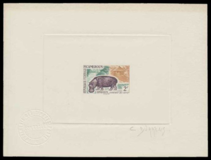 Cameroun_1962_Yvert_342-Scott_361_green_+_light-brown_+_dark-brown_g