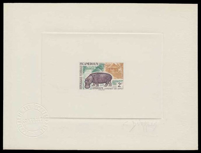 Cameroun_1962_Yvert_342-Scott_361_green_+_light-brown_+_dark-brown_k