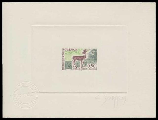 Cameroun_1962_Yvert_341a-Scott_360_unadopted_50c_Cobe_de_Buffon_green_+_dark-green_+_dark-brown_g_AP