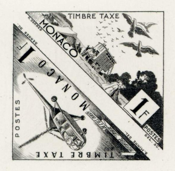 Monaco_1953_Yvert_Taxe_39A-B-Scott_J39a_black_b_detail