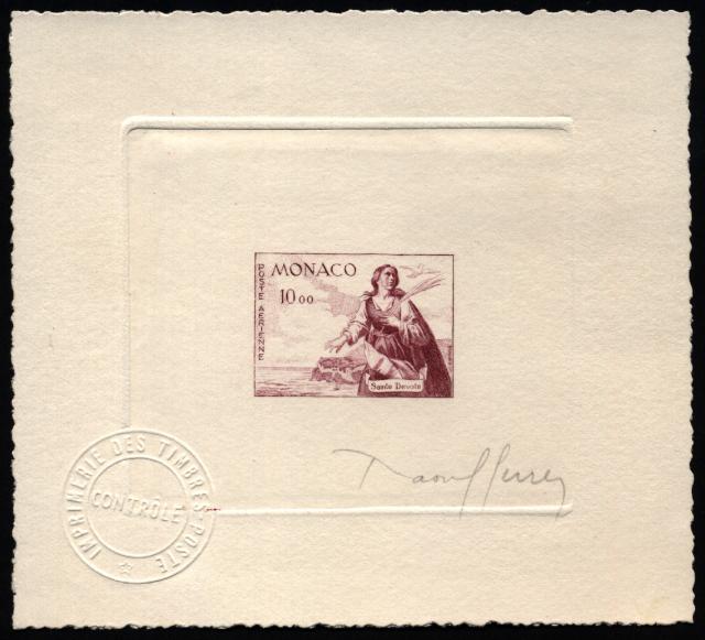 Monaco_1960_Yvert_PA78a-Scott_C58_unadopted_St_Devote_dark-red_AP