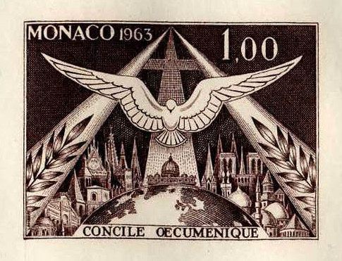 Monaco_1963_Yvert_610a-Scott_543_unadopted_Vatican_Ecumenical_Council_sepia_ATP_detail_a