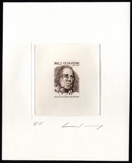 Monaco_2016_Yvert_3055a-Scott_2859_unadopted_inverted_engraving_Leo_Ferre_etat_dark-brown_a_AP