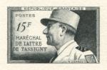 France_1952_Yvert_920a-Scott_675a_unadopted_Marechal_de_Lattre_Type_I-b_black_i_AP_detail