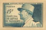 France_1952_Yvert_920a-Scott_675a_unadopted_Marechal_de_Lattre_Type_I-b_blue_1117_Lx_CP_detail