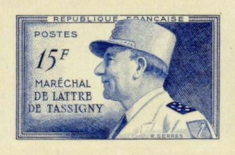 France_1952_Yvert_920a-Scott_675a_unadopted_Marechal_de_Lattre_Type_I-b_blue_1112_Lx_b_CP_detail