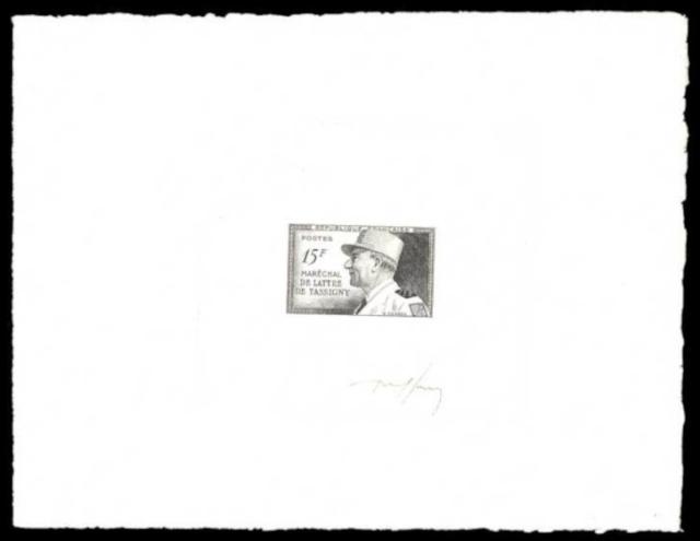 France_1952_Yvert_920a-Scott_675a_unadopted_Marechal_de_Lattre_Type_I-b_black_p_AP