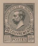 Monaco_1910_Yvert_Taxe_10b-Scott_J10_unadopted_taille-douce_Albert_I_3eme_etat_black_db_AP_detail