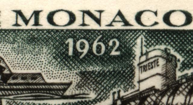 Monaco_1962_Yvert_593a-Scott_523_unadopted_bathyscaphe_Trieste_etat_dark-green_+_sepia_aa_AP_detail_b