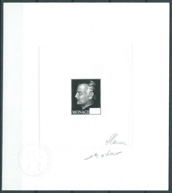 Monaco_1972_Yvert_993a-Scott_934_unadopted_90c_Prince_Rainier_III_1er_etat_black_AP