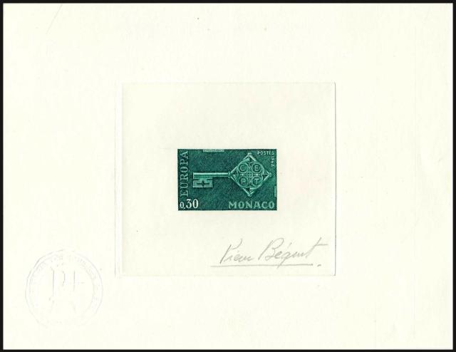 Monaco_1968_Yvert_749a-Scott_689_unadopted_Europa_green_c_AP