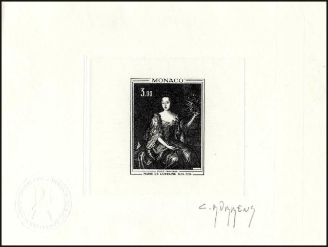 Monaco_1972_Yvert_875a-Scott_814_unadopted_Marie_de_Lorraine_positive_black_f_AP