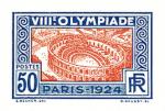 France_1924_Yvert_186a-Scott_201_unadopted_Jeux_Olympiques_Paris_50c_blue_101_+_orange_415_typo_c_CP_detail
