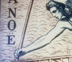 France_1953_Yvert_963-Scott_703_Canoe_IS_detail_b