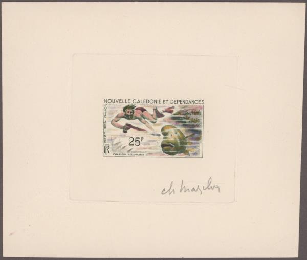 N_Caledonia_1962_Yvert_PA69-Scott_C31_etat_hand_multicolor