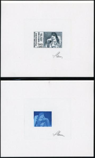 France_1982_Yvert_2205-Scott_1825_positive_grey-blue_+_negative_blue