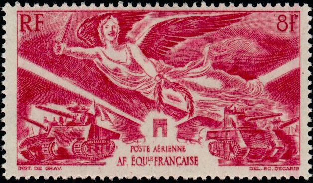 Fr_Equat_Africa_1946_Yvert_PA43-Scott_C25_Victoire_8f_IS