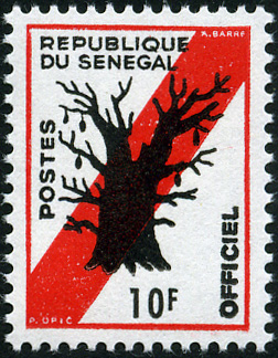Senegal_1966_Yvert_Service_11-Scott_O11_typo