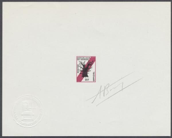 Senegal_1966_Yvert_Service_13-Scott_O13_multicolor_typo_b