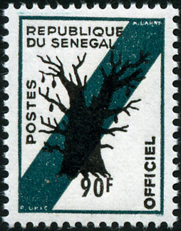 Senegal_1966_Yvert_Service_15-Scott_O15_typo