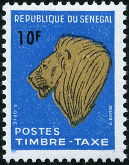 Senegal_1966_Yvert_Taxe_40-Scott_J40_typo_a