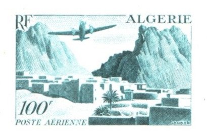 Algeria_1949_Yvert_PA10-Scott_C9_blue_1117_Lx_detail