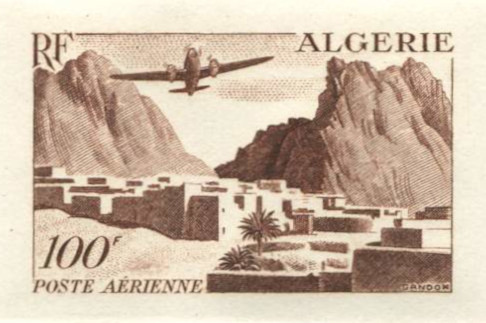 Algeria_1949_Yvert_PA10-Scott_C9_brown_1706_Lx_detail