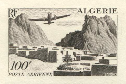 Algeria_1949_Yvert_PA10-Scott_C9_brown_1707_Lx_detail