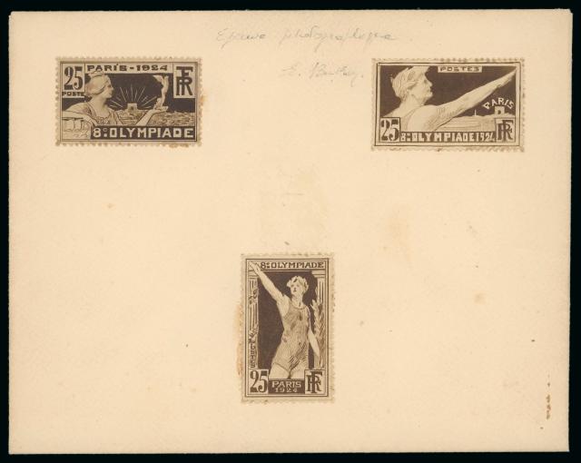 France_1924_Yvert_183-184-186b-Scott_198-199-201_unadopted_Jeux_Olympiques_Paris_25c_typo_Coll_PHOTO-MAQ