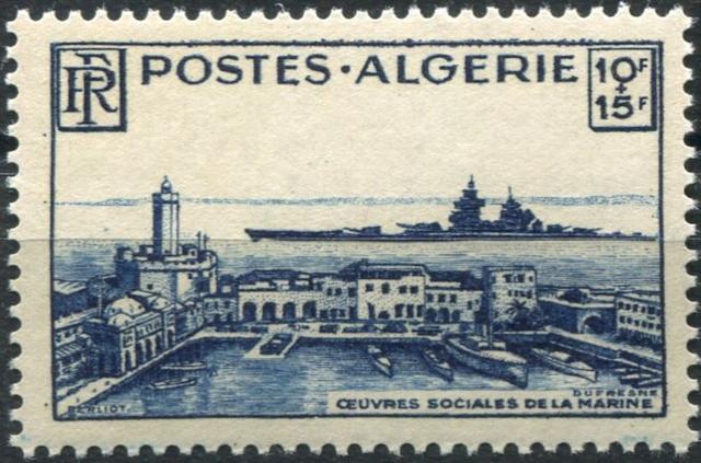 Algeria_1949_Yvert_273-Scott_B55_Richelieu_ship_a_IS