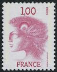 France_1976_Yvert_1892b-Scott_1496_unissued_1f_Marianne_by_Excoffon-Durrens_g_US