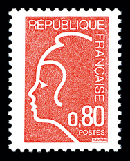 France_1975_Yvert_1816d_unissued_80c_Marianne_de_Durrens_q_US