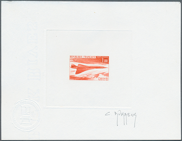 France_1969_Yvert_PA43-Scott_C42_orange-red_ab
