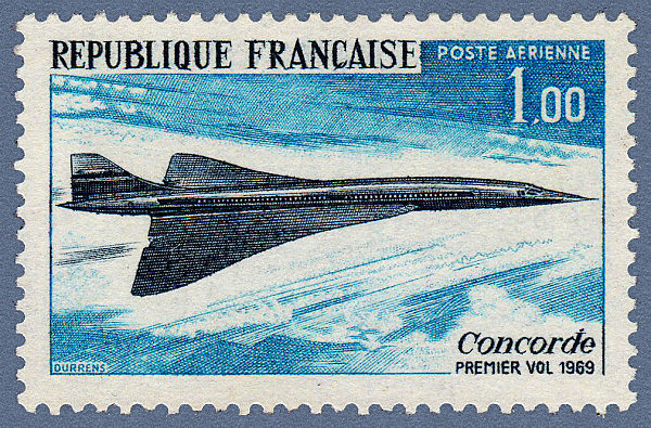 France_1969_Yvert_PA43-Scott_C42_1f_Concorde_a_IS