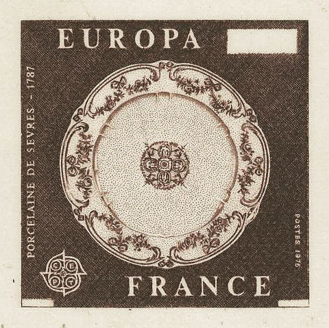 France_1976_Yvert_1878a-Scott_1479_unadopted_in_TD_Europa_1976_1er_etat_sepia_a_AP_detail
