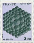 France_1977_Yvert_1924-Scott_1519_Hexagone_de_Vasarely_b_IS
