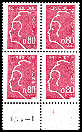 France_1975_Yvert_1816d_unissued_80c_Marianne_de_Durrens_r_US