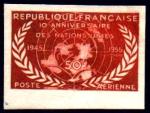 France_1955_Yvert_911c-Scott_671_unadopted_airmail_50f_ONU_red-brown_ESS