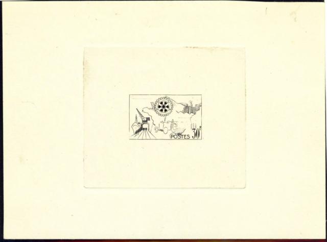 France_1955_Yvert_1009a-Scott_741_unadopted_Rotary_1er_etat_black_a_AP