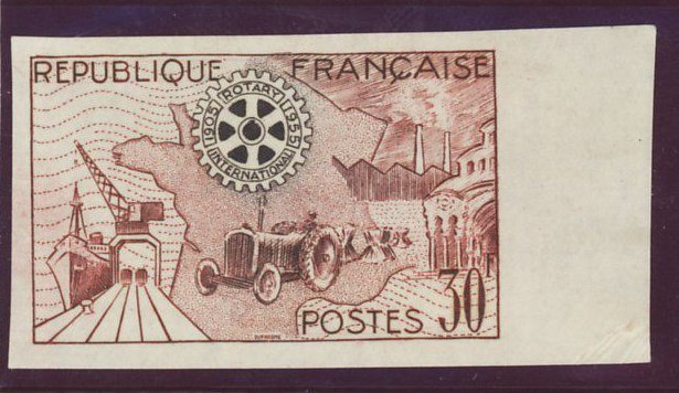 France_1955_Yvert_1009a-Scott_741_unadopted_Rotary_h_ESS