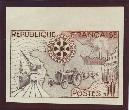 France_1955_Yvert_1009a-Scott_741_unadopted_Rotary_l_ESS