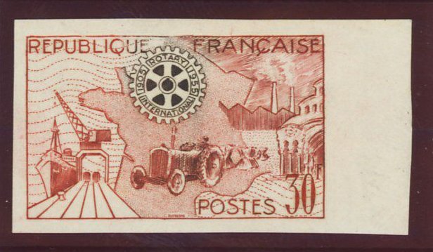 France_1955_Yvert_1009a-Scott_741_unadopted_Rotary_q_ESS