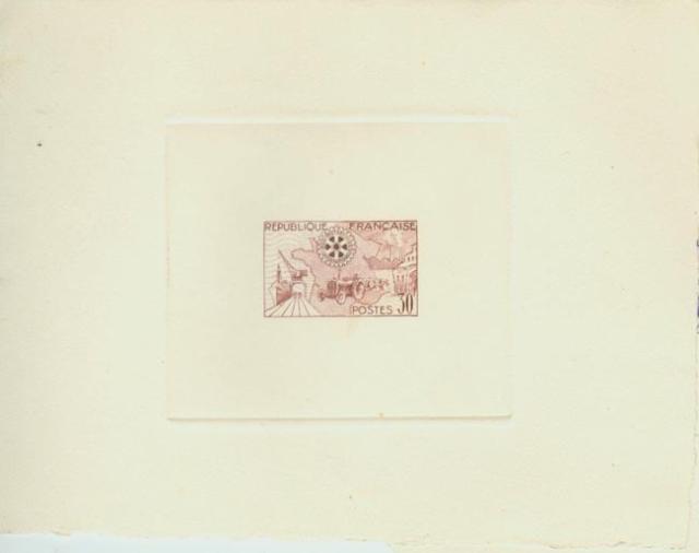 France_1955_Yvert_1009a-Scott_741_unadopted_Rotary_red-brown_+_dark-brown_AP