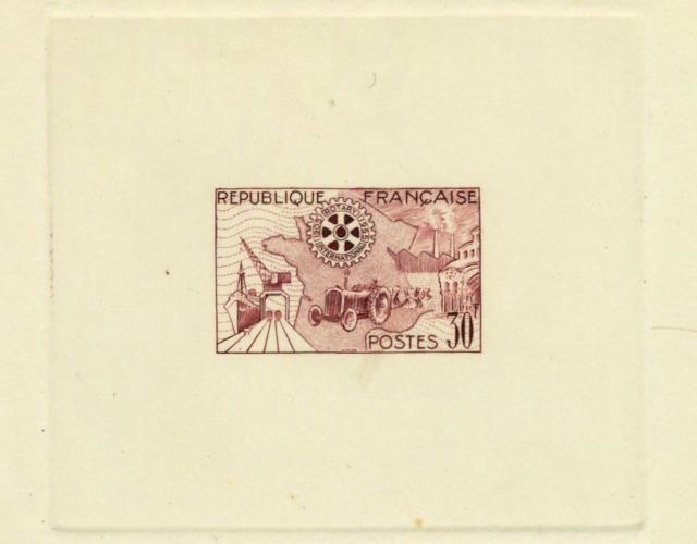 France_1955_Yvert_1009a-Scott_741_unadopted_Rotary_red-brown_b_AP_detail