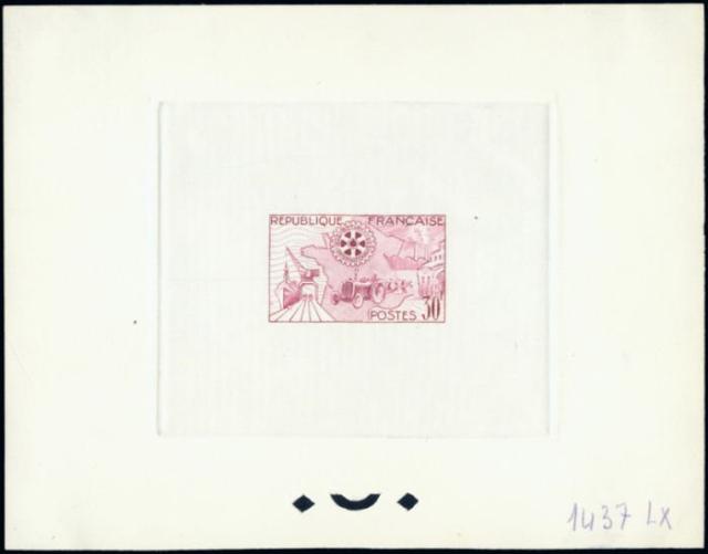 France_1955_Yvert_1009a-Scott_741_unadopted_Rotary_red_1437_Lx_ATP