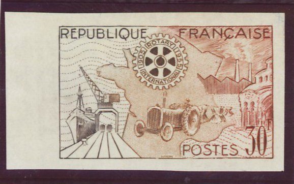France_1955_Yvert_1009a-Scott_741_unadopted_Rotary_s_ESS