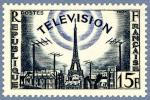 France_1955_Yvert_1022-Scott_766_Television_et_Tour_Eiffel_a_IS